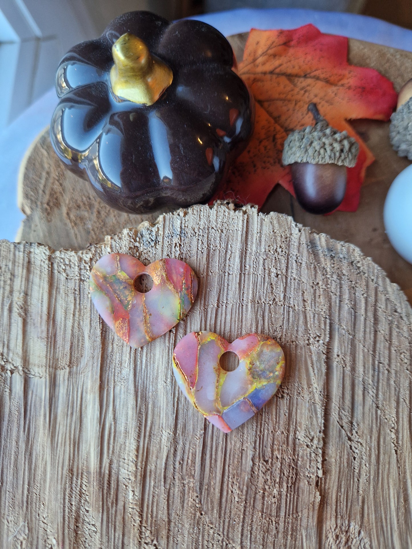 Pampilles "Couleurs d'automne " 🦊🐿🍄‍🟫🍂🍁 (sans créoles) mates.