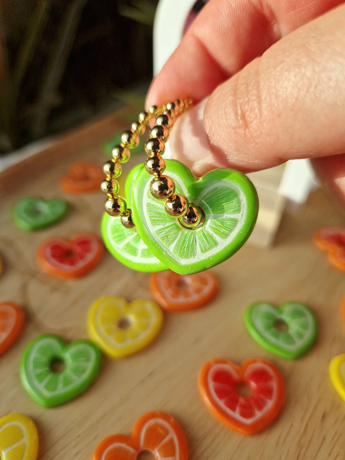 Pampilles "Agrumes 🍊🍋🍋‍🟩" (vendues sans créoles).
