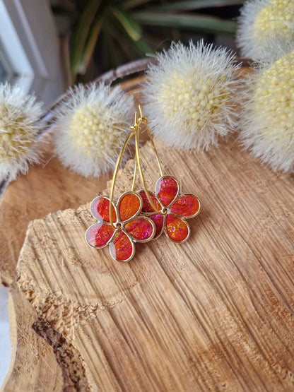 Les boucles "Flora 🌸" sunset. (Réservées à Lucie)