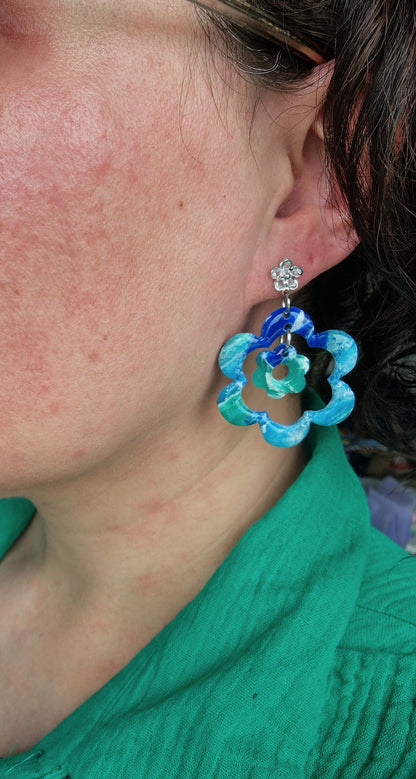 Boucles "Duo de fleurs 🌸 "