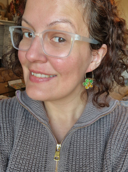 Boucles "Flora" Citrus.