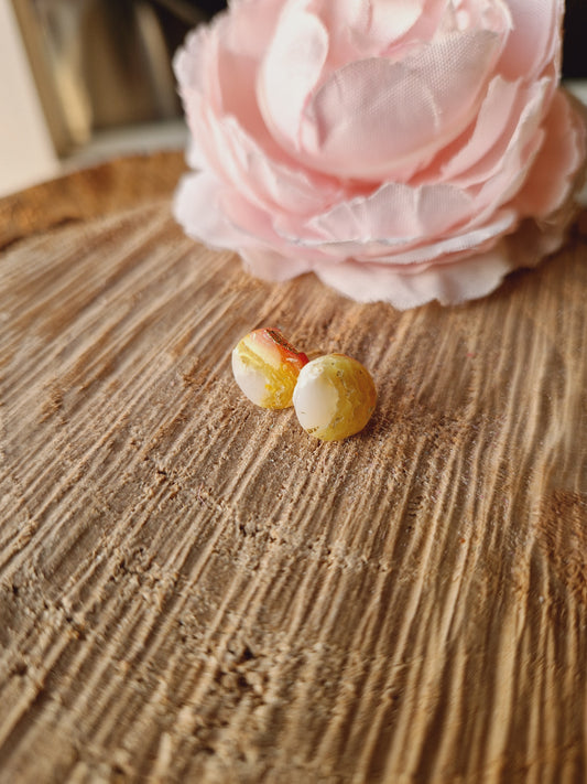 Puces 1 cm 💛🧡🤍