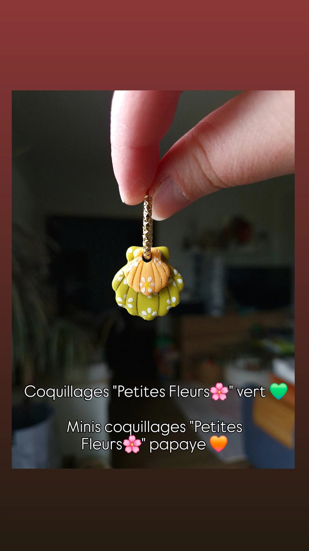 Pampilles "Petites fleurs🌸" (sans créoles) finition brillante.