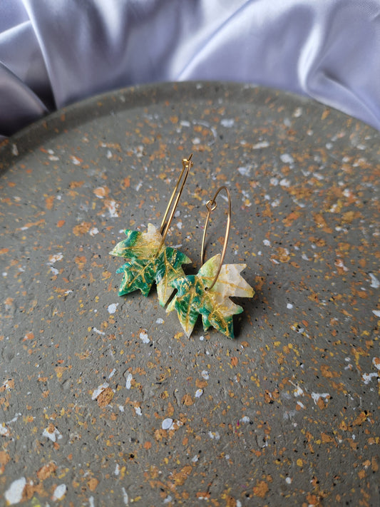 Boucles "Feuilles 🍁💚"