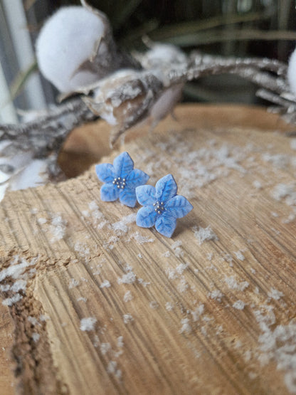 Petites puces "Fleurs de Noël" bleu ciel irrisé 🩵.