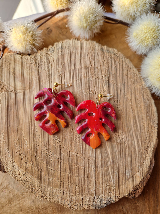Boucles "Monstera"
