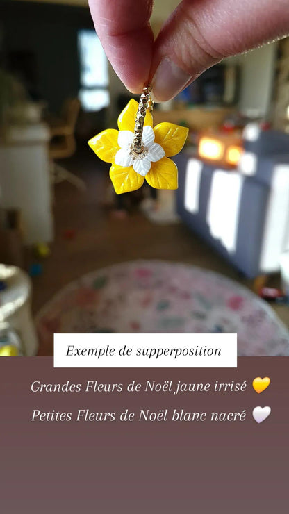 Pampilles "Fleurs de Noël" (sans créoles).