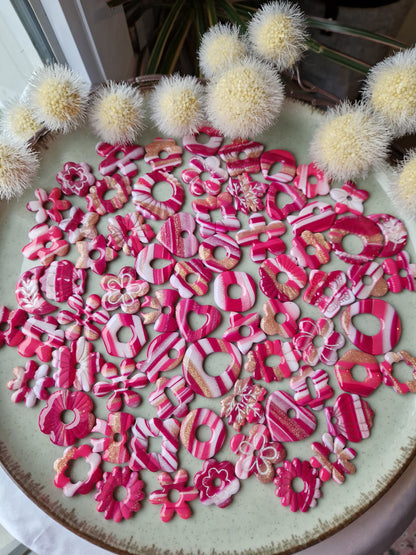 Pampilles "Framboise givrée 💓" finition brillante (sans créoles).