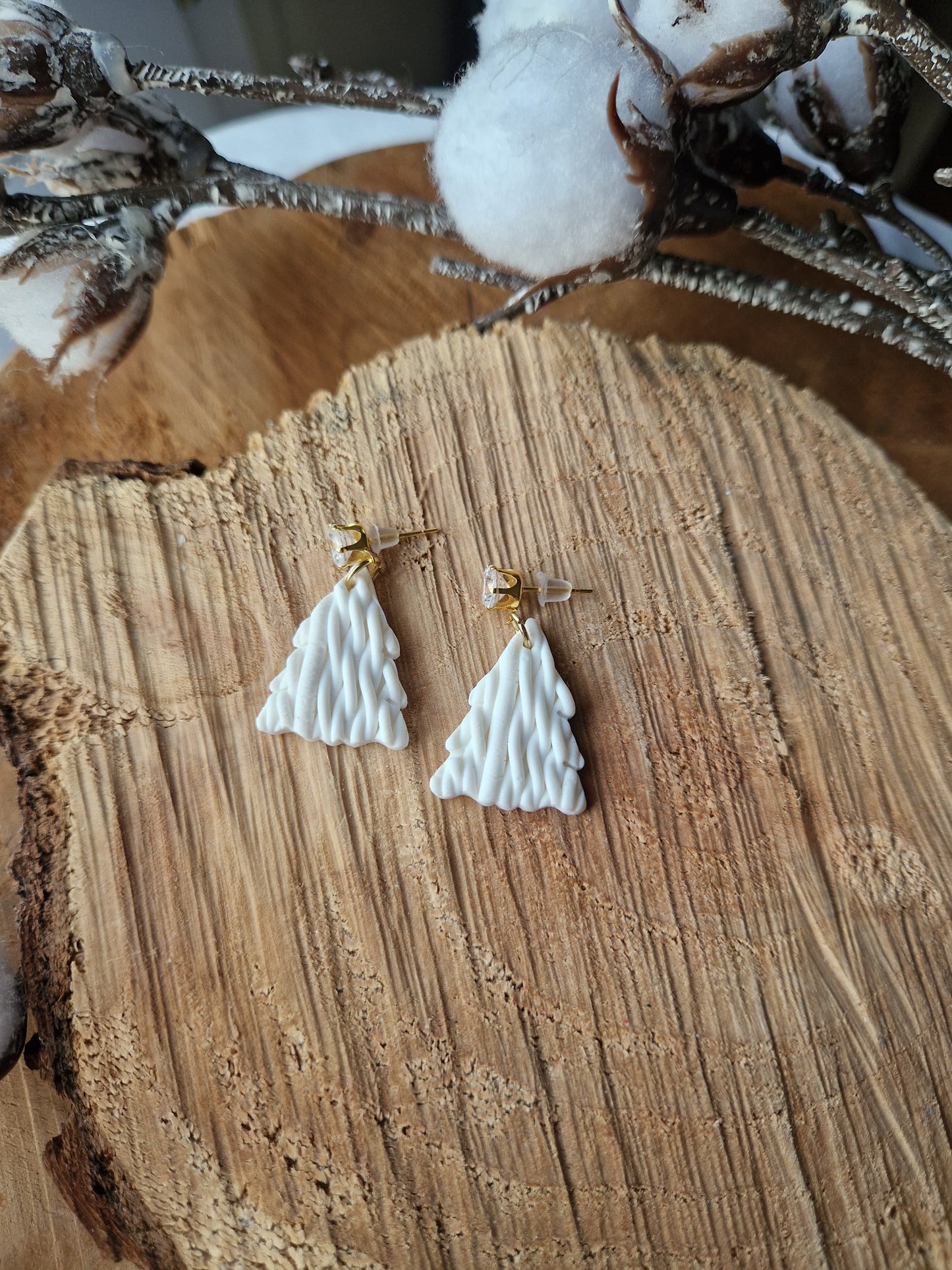 Boucles "Sapin strass"