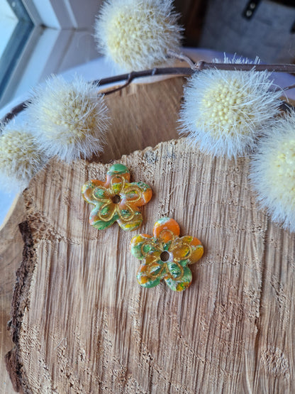 Pampilles "Citrus" 🍋🍊🍋‍🟩 (sans créoles) finition brillante.