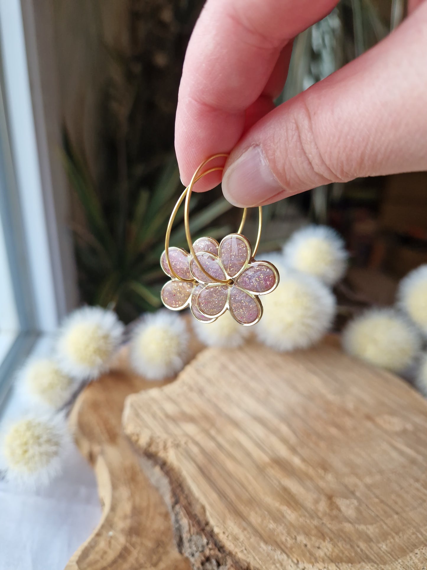 Les boucles "Flora" 🌸 (réservées à Lucie).