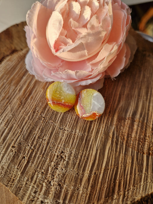 Puces rondes 2 cm 🧡💛