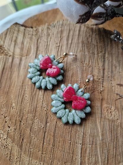 Boucles " Couronne de Noël"