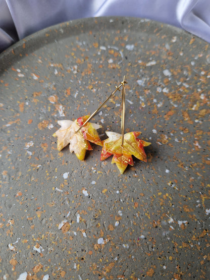 Boucles "Feuilles 🍁🧡"
