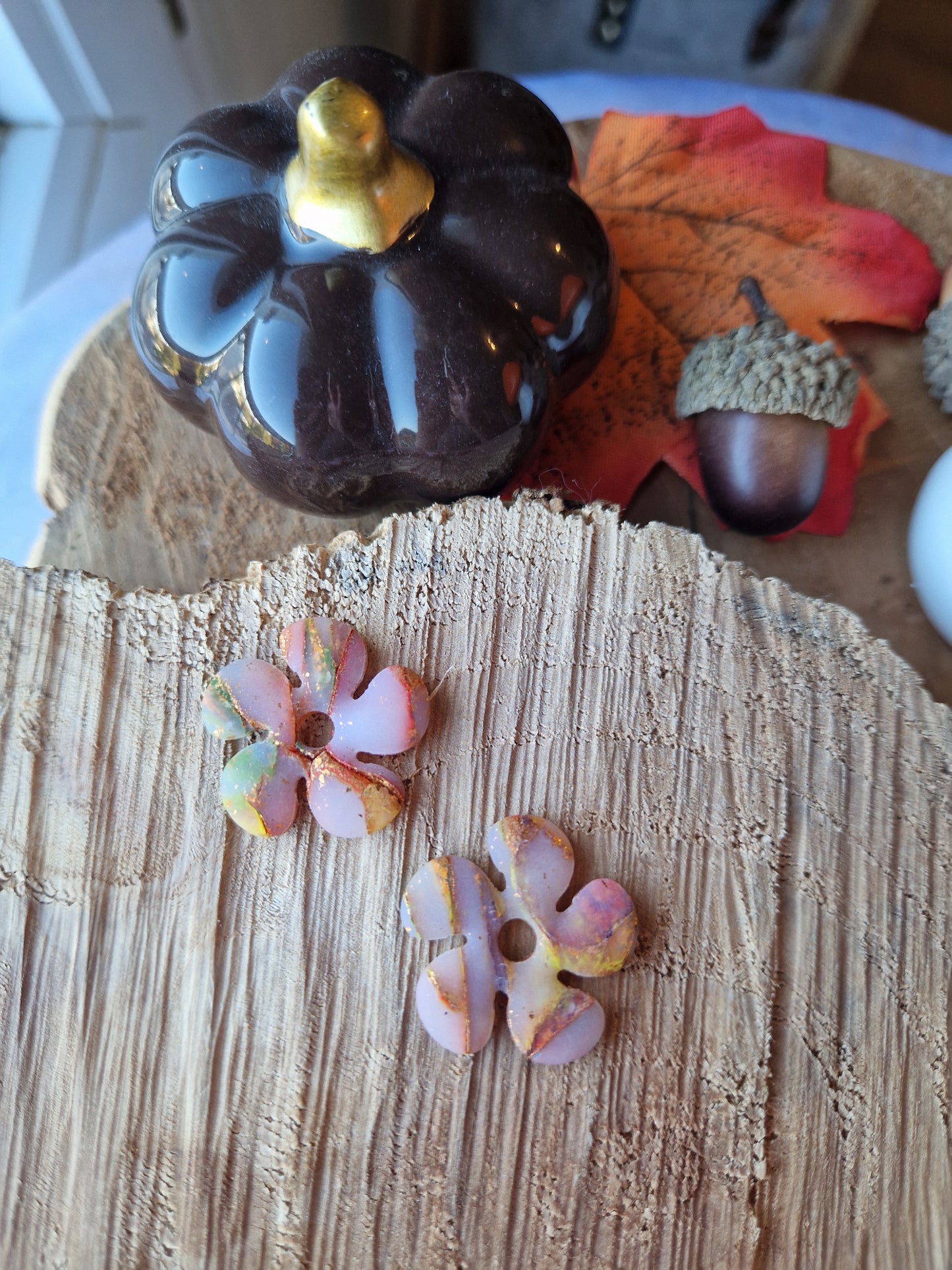 Pampilles "Couleurs d'automne " 🦊🐿🍄‍🟫🍂🍁 (sans créoles) mates.