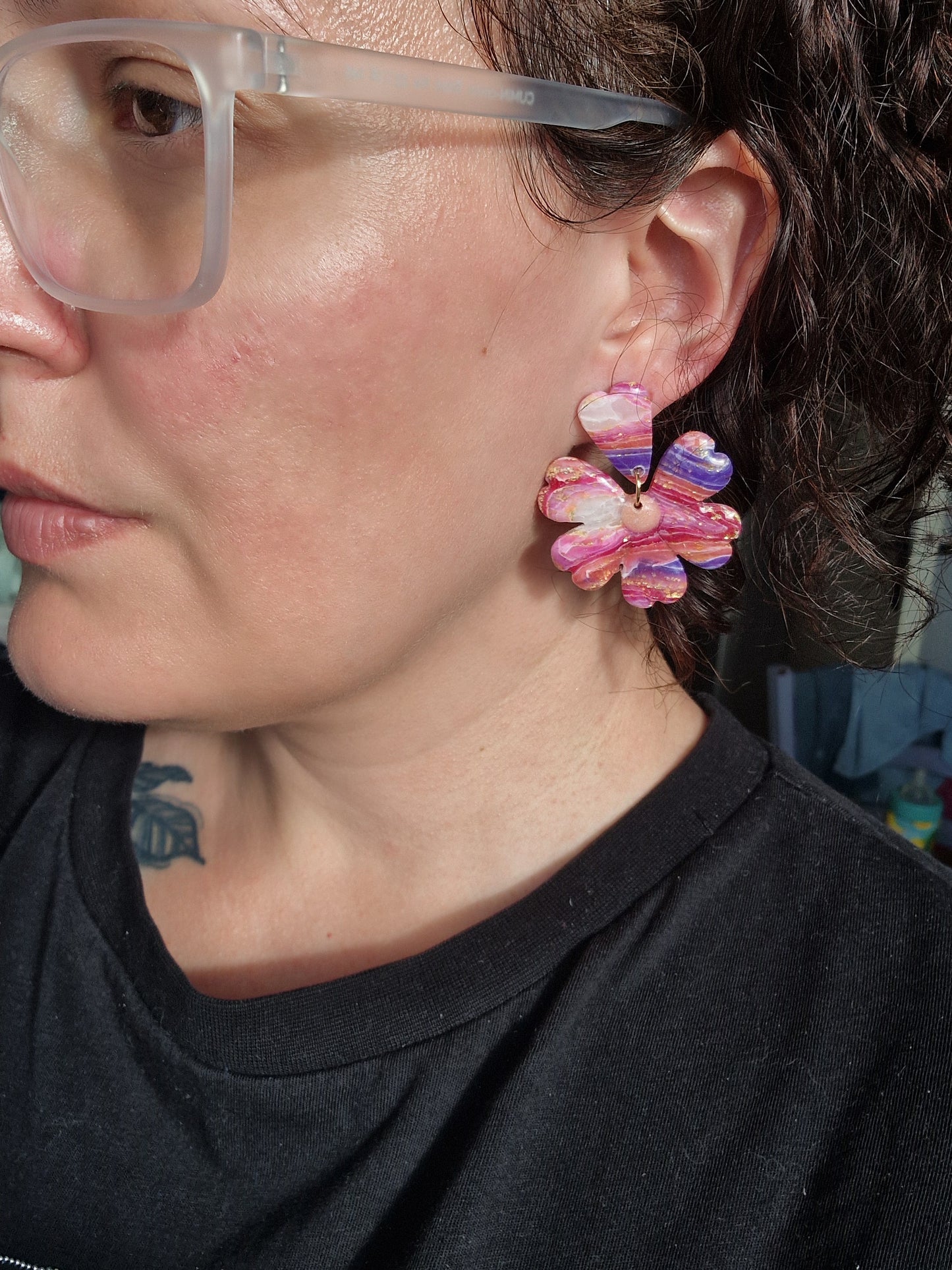 Boucles "Fleur pétale" 🌸