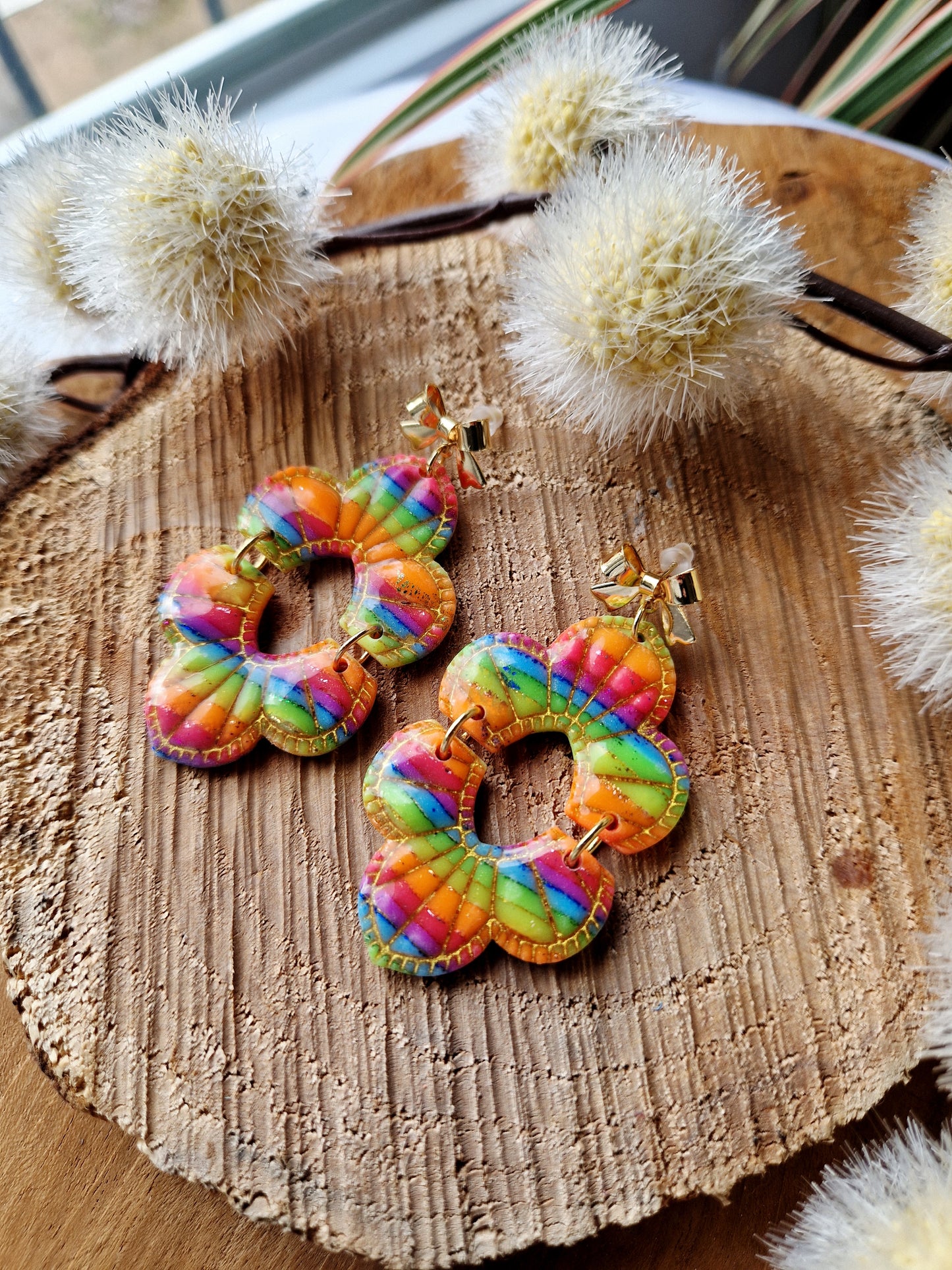 Boucles "Anissa" Rainbow 🌈