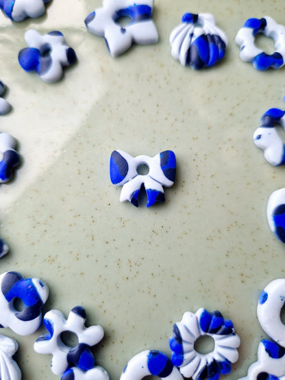 Minies pampilles "Léopard 🐆💙" (sans créoles).