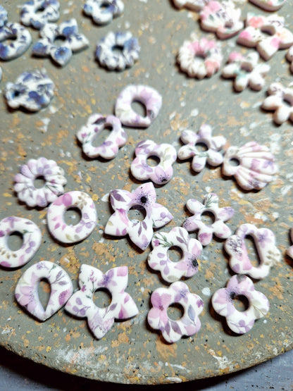 Minies pampilles imprimé floral mates (sans créoles).