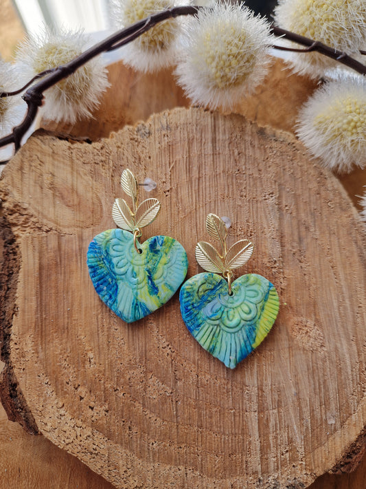 Boucles "Coeur mandala"
