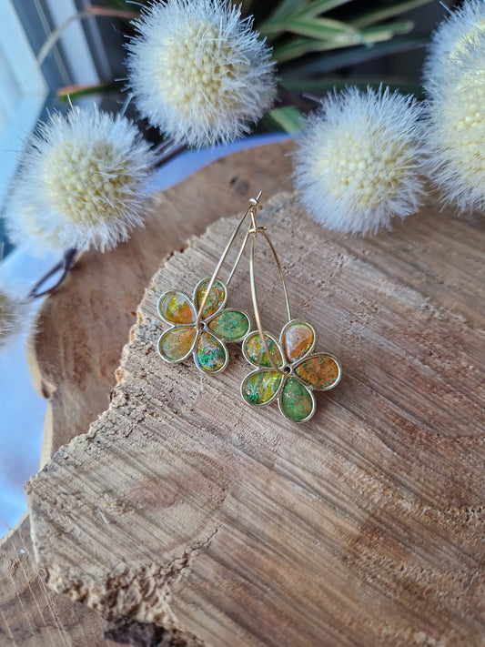 Les boucles "Flora" citrus 🍊🍋🍋‍🟩