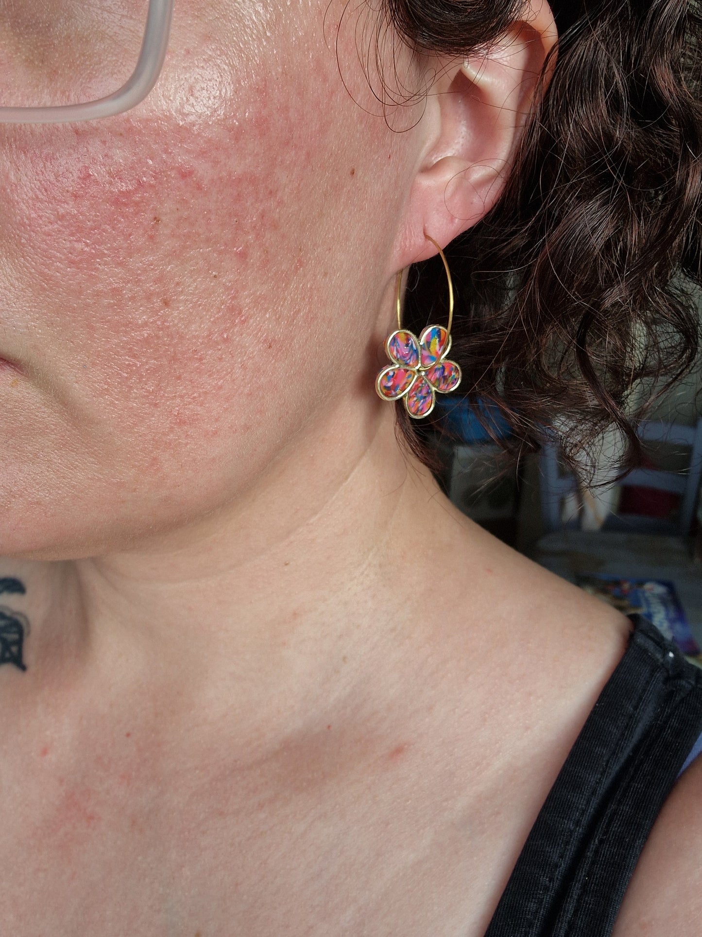 Boucles "Flora" color mix.