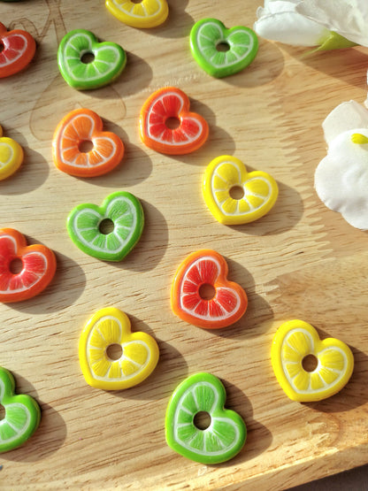 Pampilles "Agrumes 🍊🍋🍋‍🟩" (vendues sans créoles).