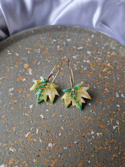 Boucles "Feuilles 🍁💚"