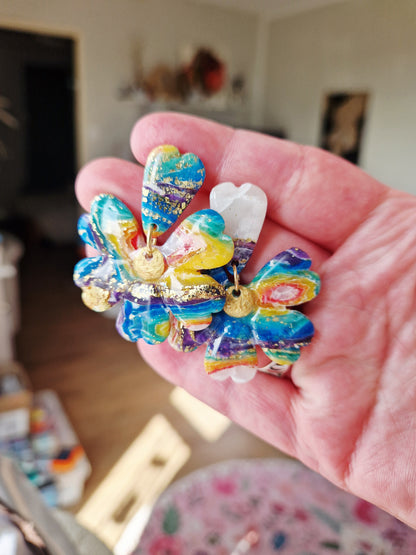 Boucles "Fleurs pétale " 🌸