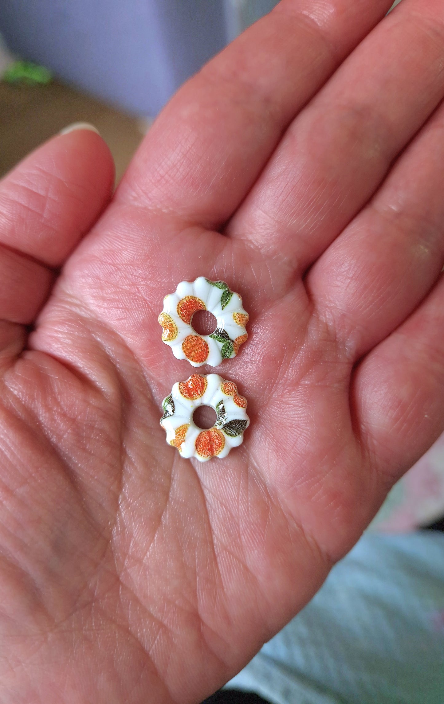 Minies pampilles fruits 🍋🍊🍒 finition brillante (sans créoles).
