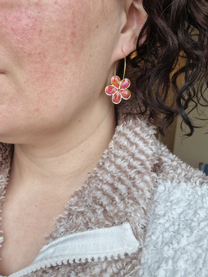 Les boucles "Flora 🌸" sunset. (Réservées à Lucie)