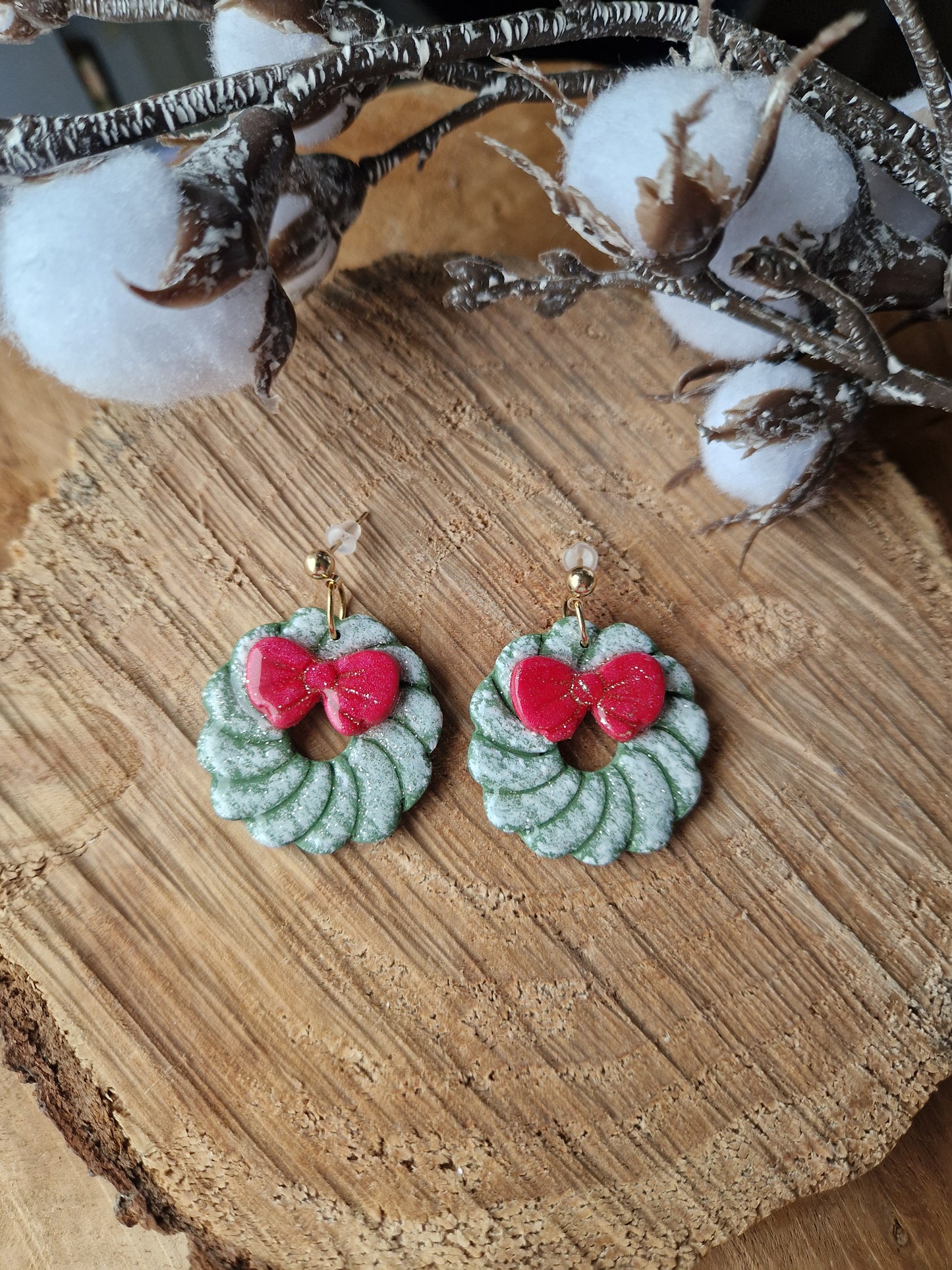 Boucles "Couronne de Noël"