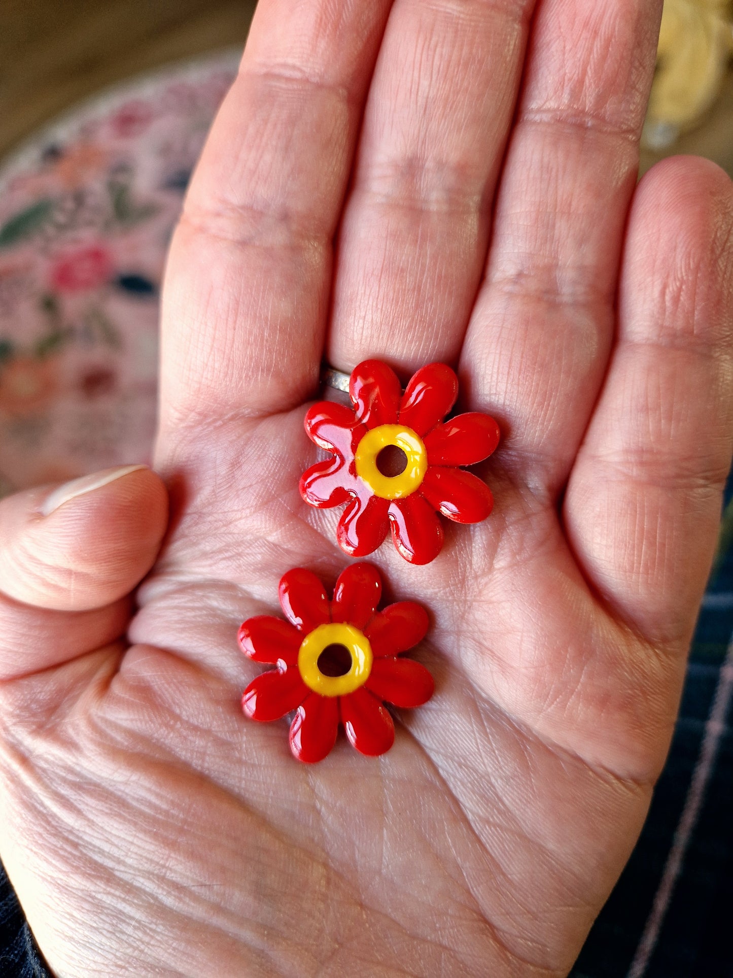 Pampilles "Pâquerettes 🌼" (sans créoles).