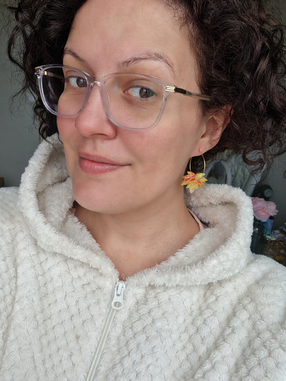 Boucles "Feuilles 🍁🧡"