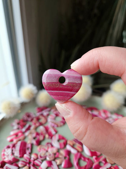 Pampilles "Framboise givrée 💓" finition brillante (sans créoles).