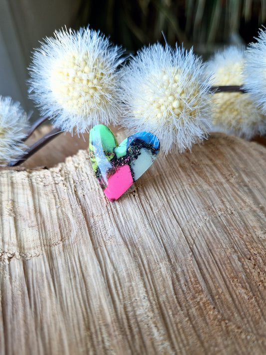 Pin's cœur "Néon & Black "