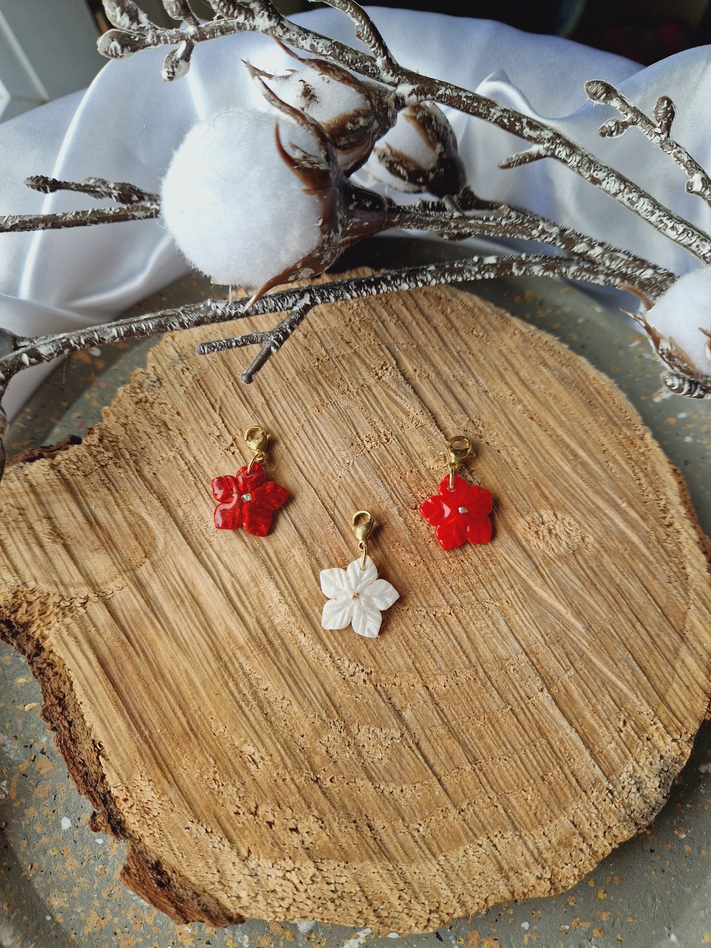 Charms "Fleurs de Noël"