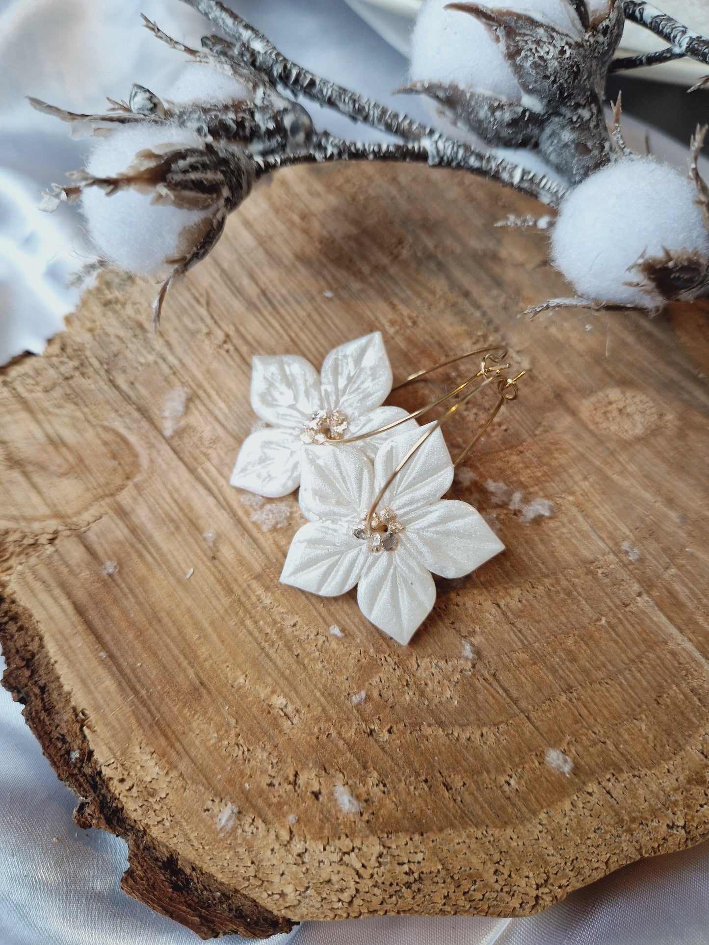 Boucles "Fleurs de Noël"