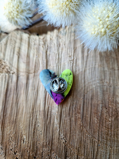 Pin's cœur "Néon & Black "