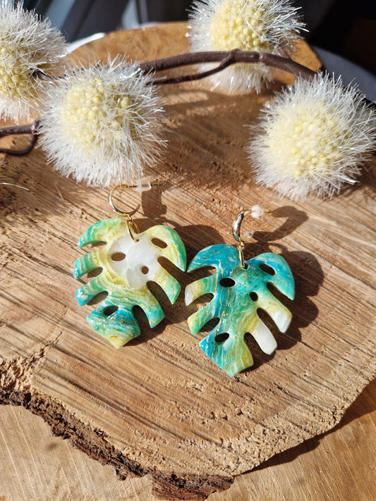 Boucles "Monstera"