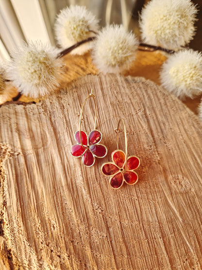 Boucles "Flora" Sunset.