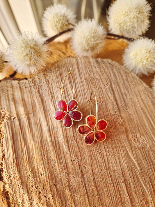 Boucles "Flora" Sunset.