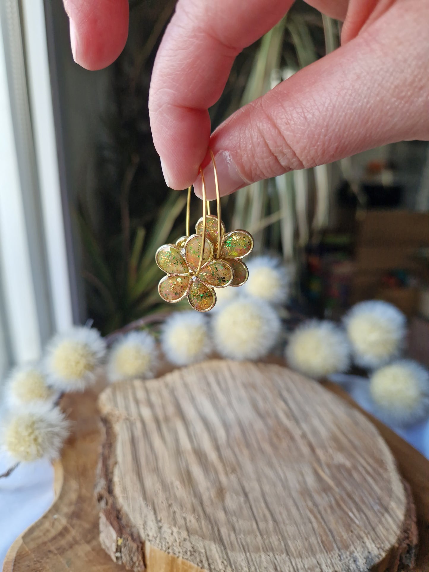 Boucles "Flora" anti gaspi Néon 💚💛🧡🩷.