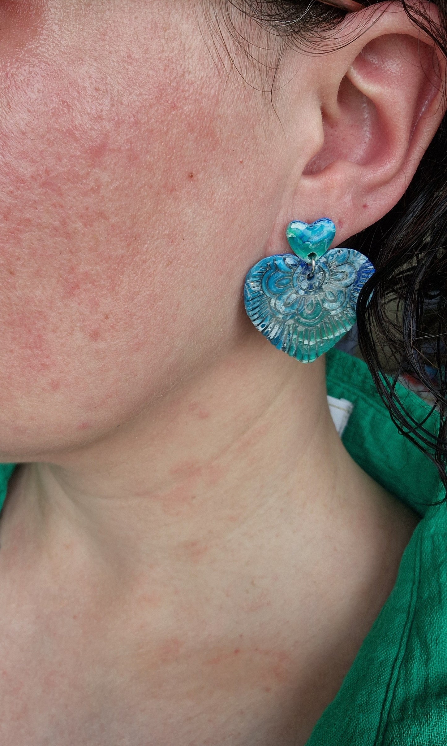 Boucles "Cœurs mandala"
