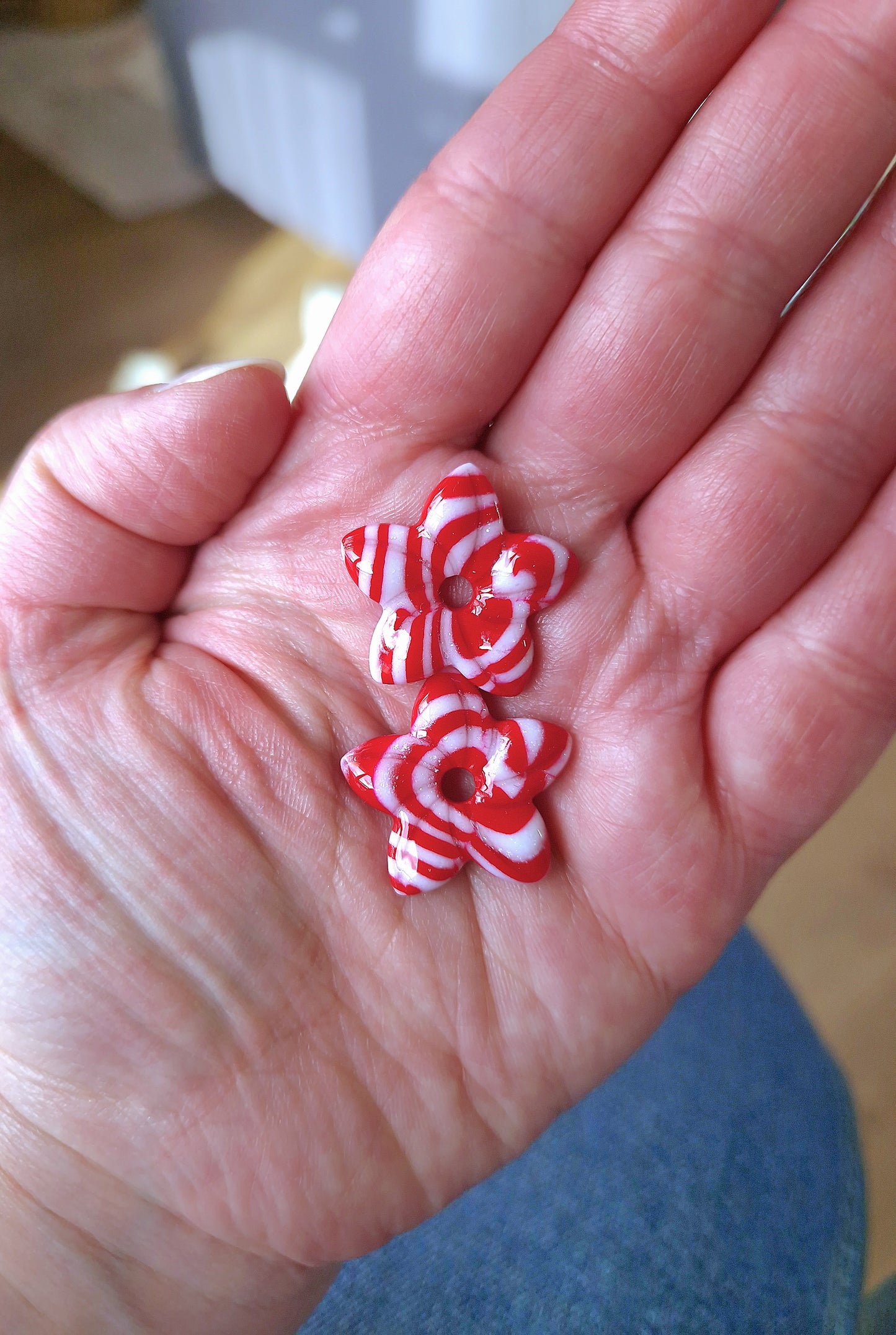Pampilles "Sucre d'orge 🍬" (sans créoles) finition brillante.
