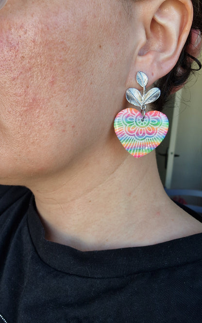 Boucles "Coeur mandala"