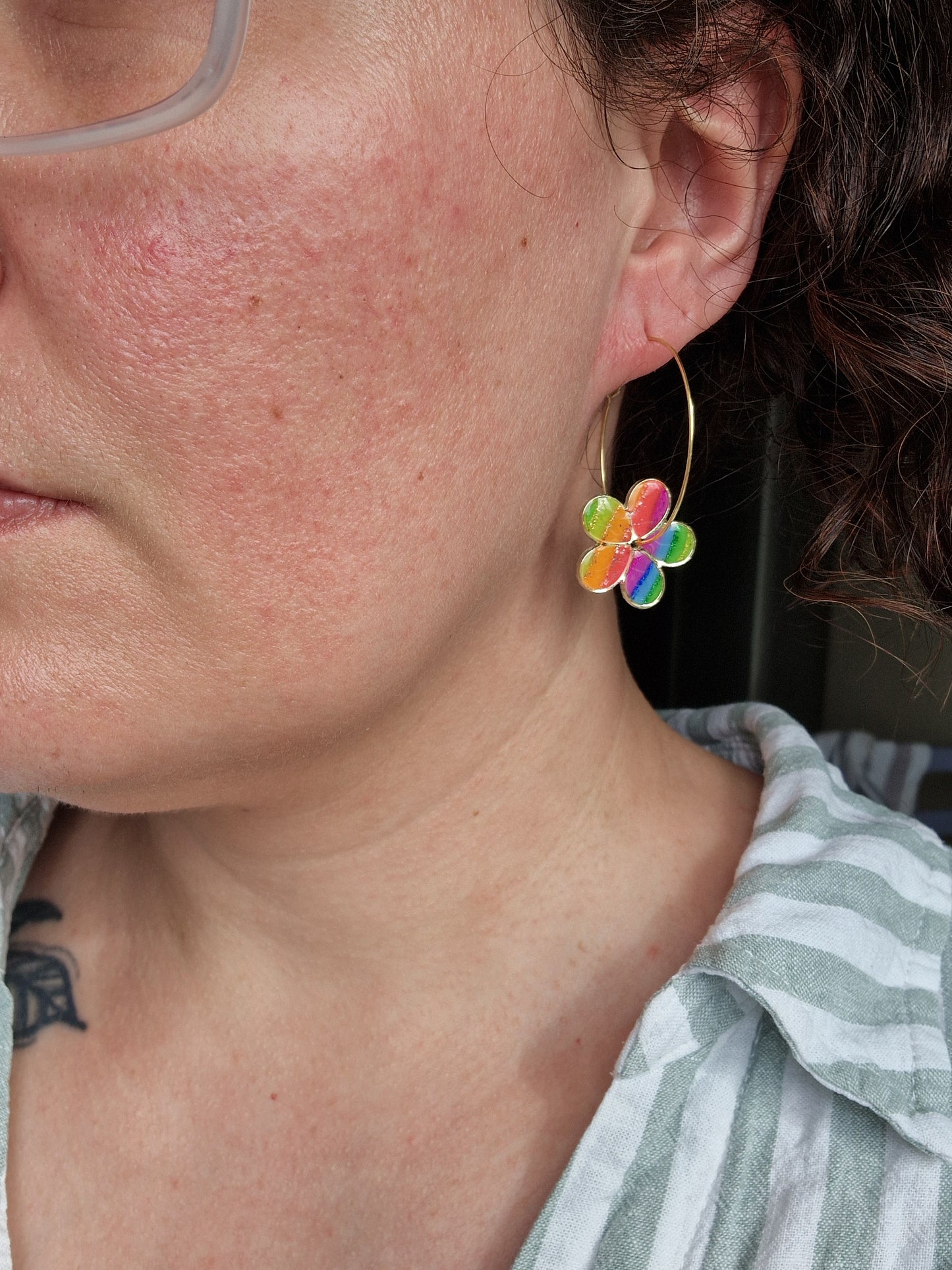 Boucles "Flora 🌸" Rainbow 🌈