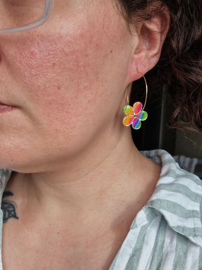 Boucles "Flora 🌸" Rainbow 🌈
