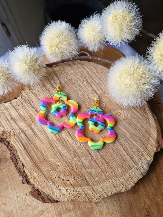 Boucles "Duo de fleurs 🌸 "