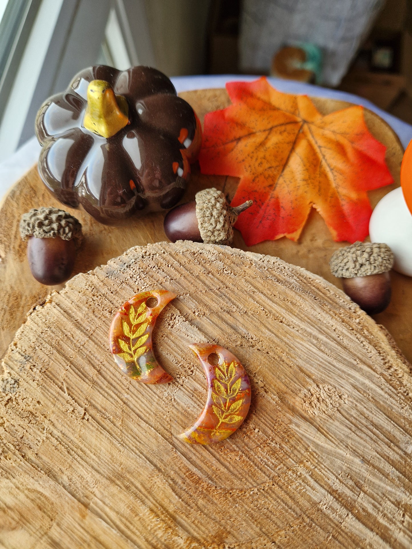 Pampilles "Couleurs d'automne " 🍁🍂🐿 partie 2. (Sans créoles).